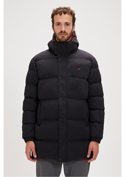 Lincoln Puffer Lacivert Kapüşonlu Erkek Mont