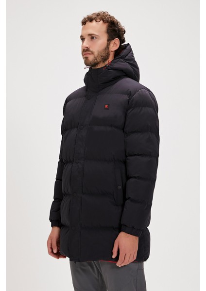 Lincoln Puffer Lacivert Kapüşonlu Erkek Mont modelleri