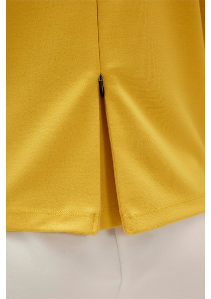 Lexi Half-Zip Cider Sarı Yarım Fermuarlı Kadın Sweatshirt
