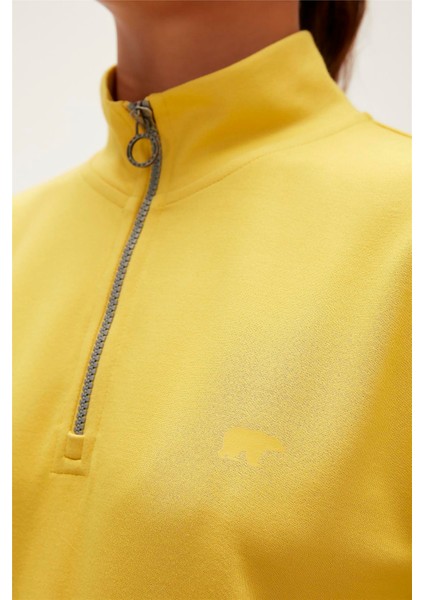 Lexi Half-Zip Cider Sarı Yarım Fermuarlı Kadın Sweatshirt