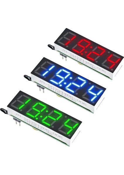 DS3231SN DC 5V 12V 24V Dijital Mavi LED Saat Sıcaklık Gerilim Göstergesi