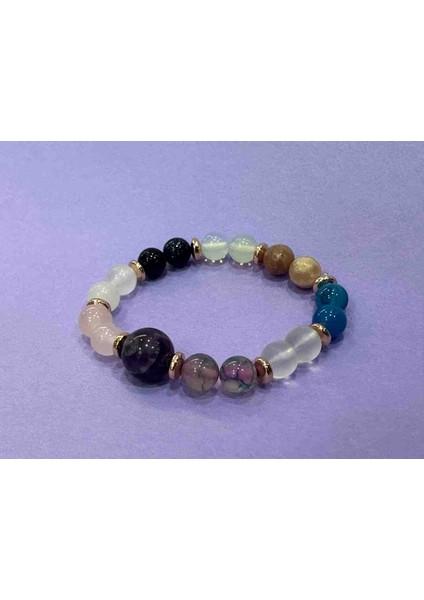 Springnaturelstone Taç Çakrası Özel Tasarım Doğaltaş Bileklik fiyatları