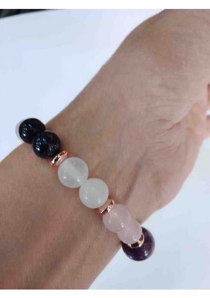 Springnaturelstone Taç Çakrası Özel Tasarım Doğaltaş Bileklik fırsatları