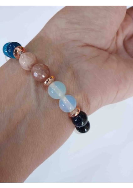 Springnaturelstone Taç Çakrası Özel Tasarım Doğaltaş Bileklik indirimleri