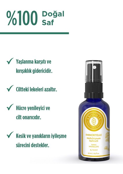 Organik Ölmezçiçek Hidrolatı Tonik 50 ml