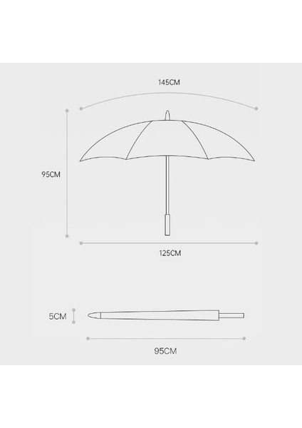 Mdsj  Erkek Iş Uzun Saplı Takviyeli Otomatik Şemsiye (Yurt Dışından)