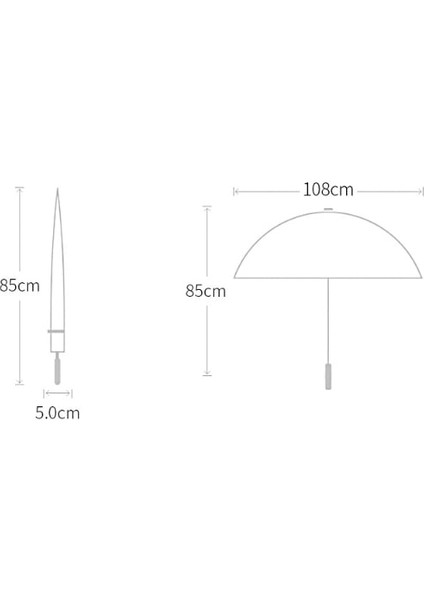 Kore Basit Kavisli Ahşap Saplı 16K Bayan Uzun Saplı Otomatik Şemsiye (Yurt Dışından)