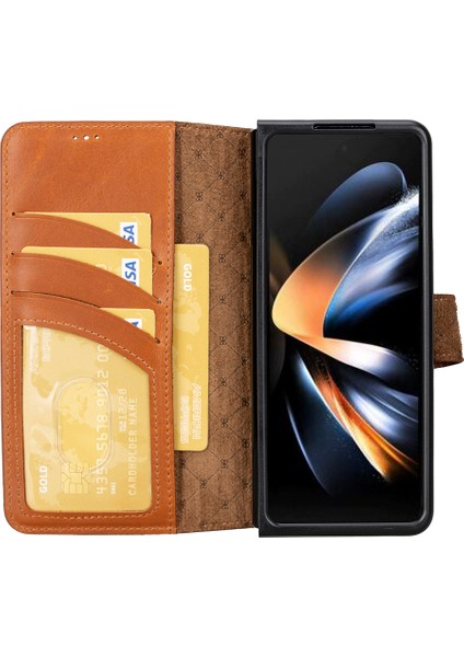 Samsung Galaxy Z Fold5 Uyumlu Deri Cüzdanlı Kılıf RST2EF fırsatları