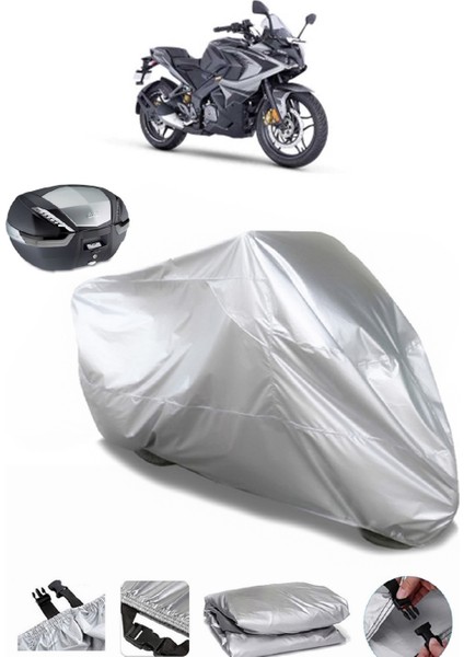 Bajaj Pulsar Rs 200 Arka Çanta Uyumlu Motosiklet Brandası Lüx Premium Kalite