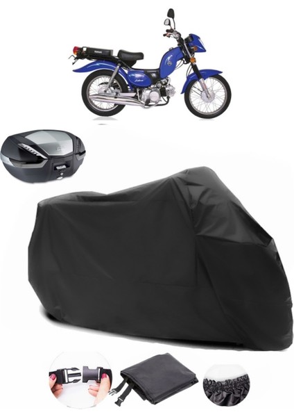 Kanuni Zebra 90 Siyah Arka Çanta Uyumlu Motosiklet Branda Lüx Premium Kalite