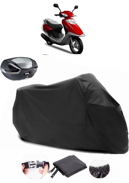 Yuki TK50Q3 Picasso 50 Siyah Arka Çanta Uyumlu Motosiklet Branda Lüx Premium Kalite