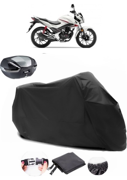Honda Cb 125 F Siyah Arka Çanta Uyumlu Motosiklet Branda Lüx Premium Kalite