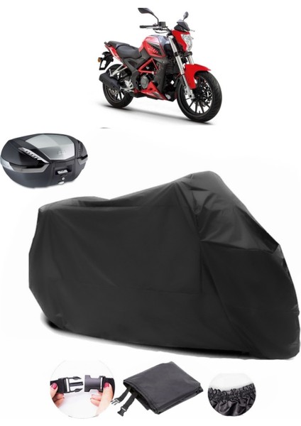 Benelli Bn 251 Siyah Arka Çanta Uyumlu Motosiklet Branda Lüx Premium Kalite