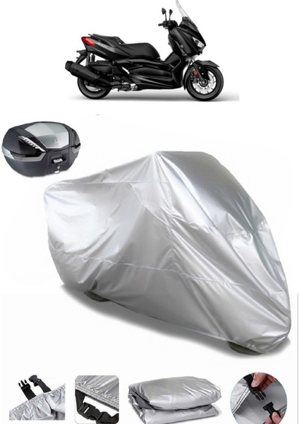 Yamaha X-Max 400 Iron Max Arka Çanta Uyumlu Motosiklet Brandası Lüx Premium Kalite
