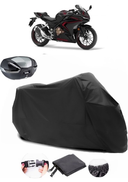 Honda Cbr 500R Siyah Arka Çanta Uyumlu Motosiklet Branda Lüx Premium Kalite