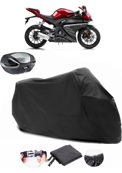 Yamaha Yzf R125 Siyah Arka Çanta Uyumlu Motosiklet Branda Lüx Premium Kalite