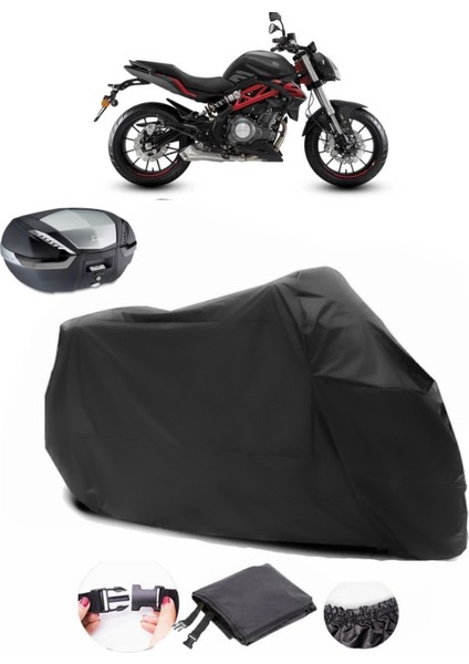 Benelli Tnt 249-S Siyah Arka Çanta Uyumlu Motosiklet Branda Lüx Premium Kalite
