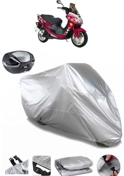 Kanuni Storm 150 Arka Çanta Uyumlu Motosiklet Brandası Lüx Premium Kalite