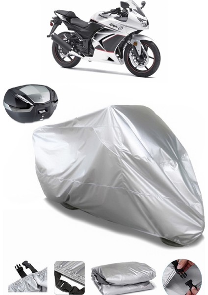 Kawasaki Ninja 250R Arka Çanta Uyumlu Motosiklet Brandası Lüx Premium Kalite