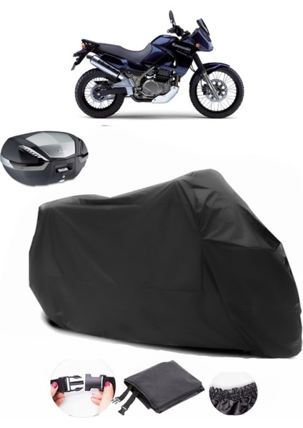 Kawasaki Kle 500 Siyah Arka Çanta Uyumlu Motosiklet Branda Lüx Premium Kalite