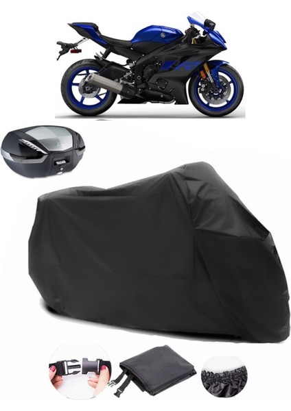 Yamaha Yzf R6 Siyah Arka Çanta Uyumlu Motosiklet Branda Lüx Premium Kalite