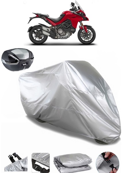 Ducati Multistrada 1260 S Arka Çanta Uyumlu Motosiklet Brandası Lüx Premium Kalite