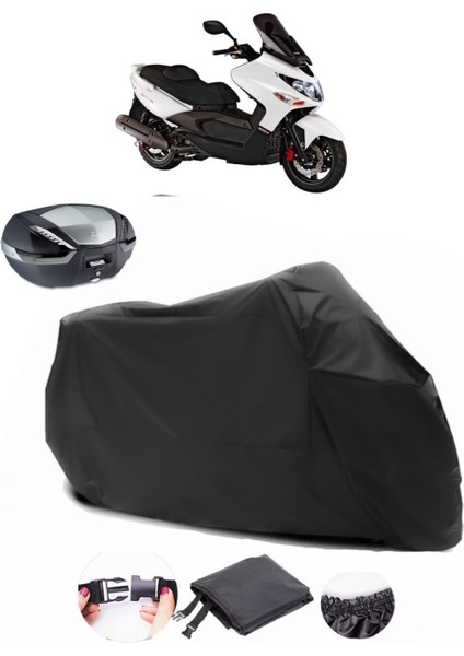 Kymco Xciting 500 Siyah Arka Çanta Uyumlu Motosiklet Branda Lüx Premium Kalite