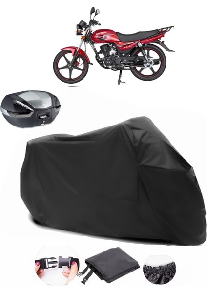 Mondial 100 Superboy I Siyah Arka Çanta Uyumlu Motosiklet Branda Lüx Premium Kalite