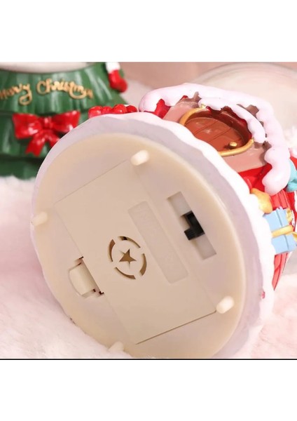 Işıklı Müzikli Kar Küresi Noel Baba Kardan Adam Tasarımlı 13 cm Büyük Boy Işıklı Müzikli Kar Küresi