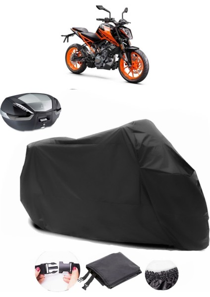 Ktm 200 Duke Siyah Arka Çanta Uyumlu Motosiklet Branda Lüx Premium Kalite
