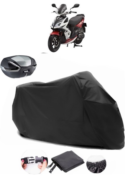 Kymco Super 8 125 Siyah Arka Çanta Uyumlu Motosiklet Branda Lüx Premium Kalite