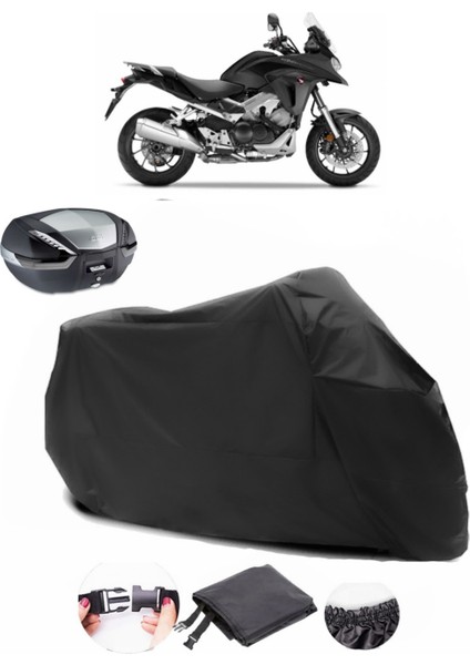 Honda Vfr 800 x Crossrunner Siyah Arka Çanta Uyumlu Motosiklet Branda Lüx Premium Kalite