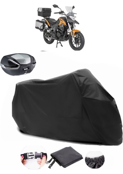 Mondial RX1I Evo Siyah Arka Çanta Uyumlu Motosiklet Branda Lüx Premium Kalite
