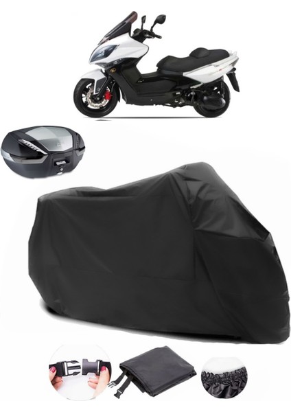 Kymco Xciting 500I R Siyah Arka Çanta Uyumlu Motosiklet Branda Lüx Premium Kalite