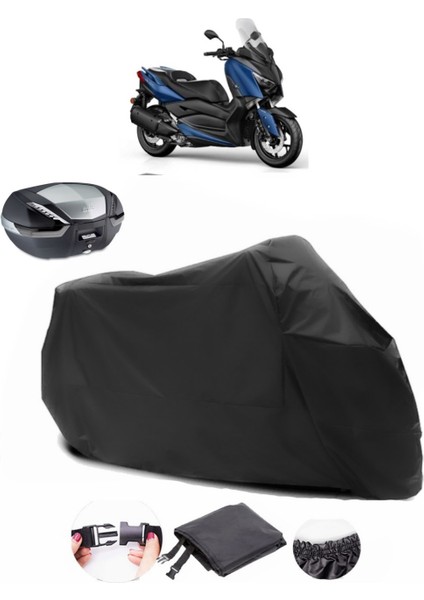 Yamaha X-Max 250 Siyah Arka Çanta Uyumlu Motosiklet Branda Lüx Premium Kalite