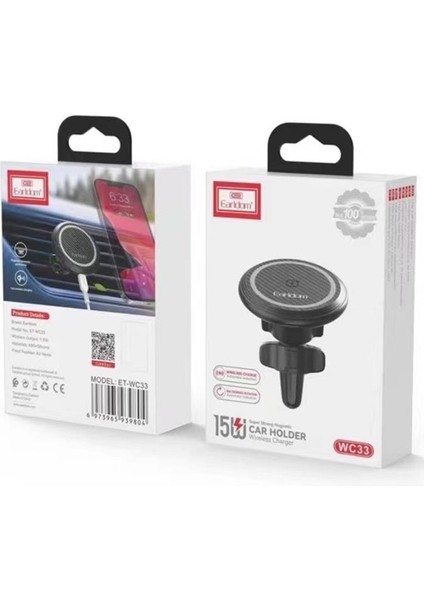 WC33 Izgara Klipsli 15W Kablosuz Şarjlı Magsafe Araç Içi Telefon Tutucu fiyatları
