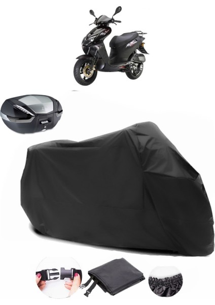 Keeway Arn 150 Siyah Arka Çanta Uyumlu Motosiklet Branda Lüx Premium Kalite