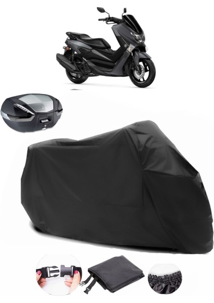 Yamaha Nmax 155 Siyah Arka Çanta Uyumlu Motosiklet Branda Lüx Premium Kalite