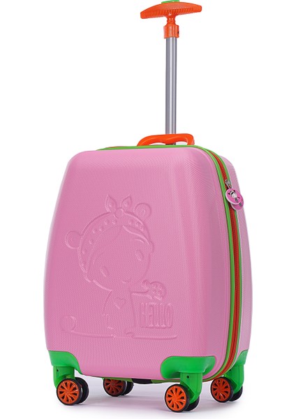 Disney Serisi 410 Pembe Kız Çocuk Valizi / Seyahat Bavulu
