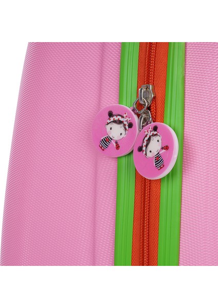 Disney Serisi 410 Pembe Kız Çocuk Valizi / Seyahat Bavulu