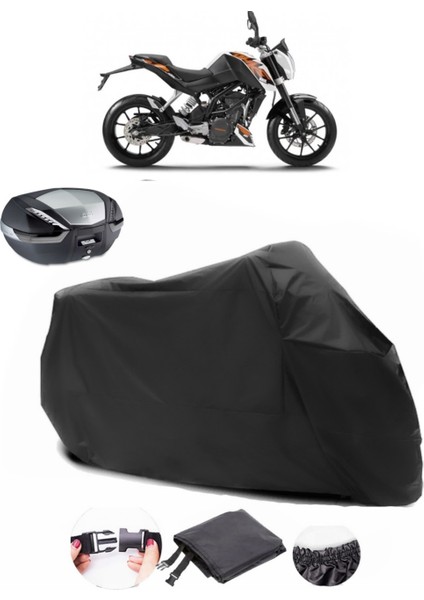Ktm 200 Duke Abs Siyah Arka Çanta Uyumlu Motosiklet Branda Lüx Premium Kalite