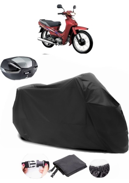 Yamaha Crypton Siyah Arka Çanta Uyumlu Motosiklet Branda Lüx Premium Kalite