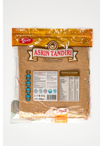 Asrın Tandırı Ekşi Mayalı Yulaf Lavaş Tandır Ekmeği 4 Paket 350 gr