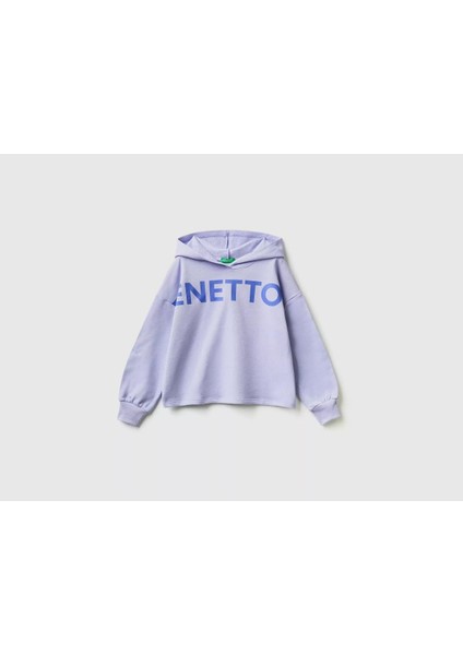 United Colors Of Bennetton Kız Çocuk Kapüşonlu Sweatshirt