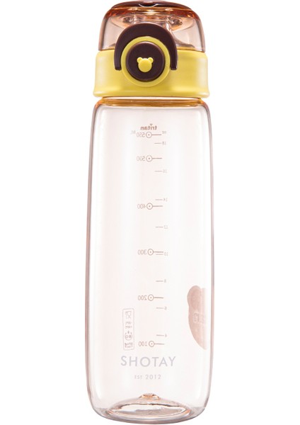 ST-6673 650 ml Tritan Kilitlenebilir Matara Sarı-Turuncu