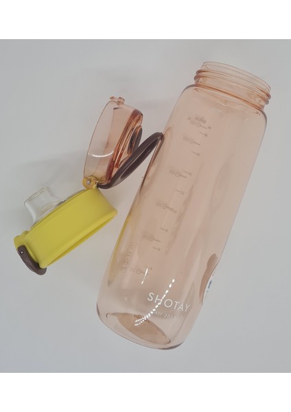 ST-6673 650 ml Tritan Kilitlenebilir Matara Sarı-Turuncu