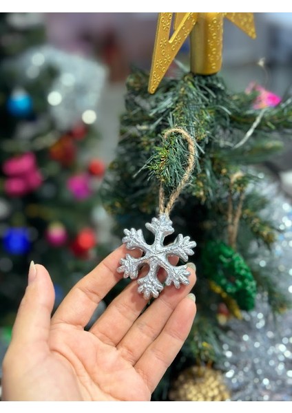 Yılbaşı Çam Ağacı Süsleri 2 Adet Ipli Alçı Model Kartanesi,noel Baba,çizme,çam Ağacı,eldiven modelleri