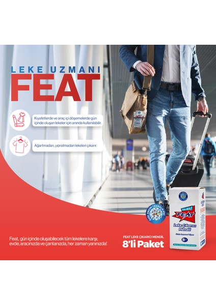 Leke Çıkarıcı Mendil -8'li 3 Kutu (24 Adet Mendil)