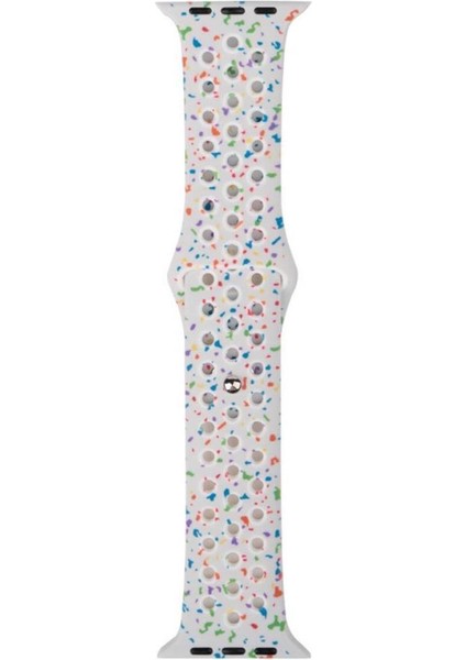 Watch 38MM Krd-02 Yeni Seri Suya Dayanıklı Delikli Renkli Silikon Kordon