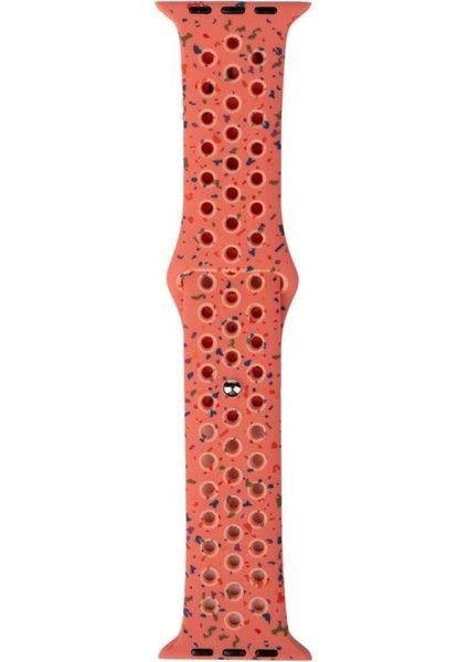 Watch 38MM Krd-02 Yeni Seri Suya Dayanıklı Delikli Renkli Silikon Kordon